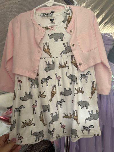 Hudson Baby Safari Animal Dress & Cardigan Size 18 mo 18 Months