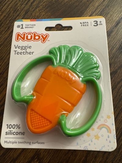 Brand new Nuby veggie teether carrot shaped
