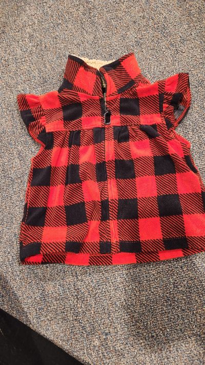 Carter's Holiday vest with rufflles 12 Months