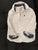 H&M White long sleeve button down with blue in collar and cuffs 6T/6