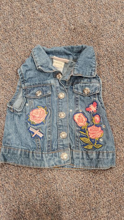 Little Lass Denim vest 12 Months