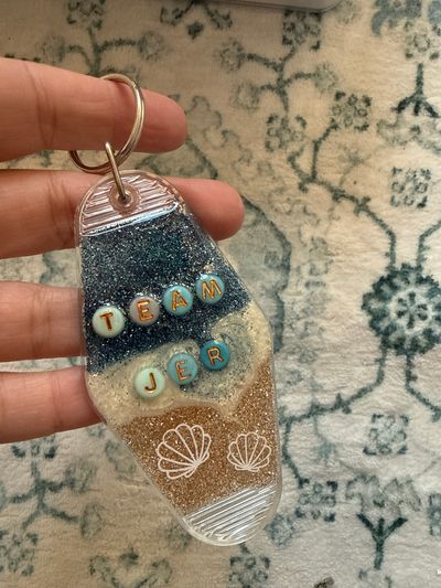 Handmade The summer I turned pretty team Jeremiah blue keychain