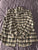American Eagle White and Black Flannel Buttoned Shirt Men's - XXL