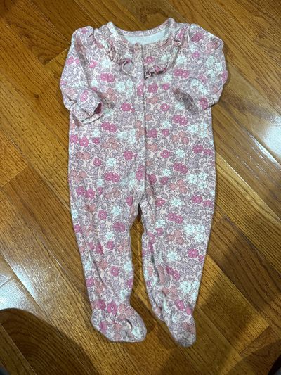 Baby GAP Pink floral onesie 0-3 Months
