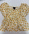 IZ BUYER GIRL SIZE 16 Yellow top w floral & cinch waist 14-16