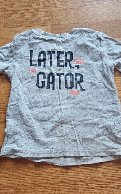 Jumping Beans Tshirt w/ alligators graphic & "Later, Gator"on the back 3T