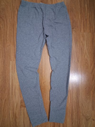 Grey stretch leggings Cotton spandex Women's - M