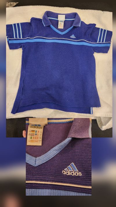 Adidas Vintage Adidas classic collar, short sleeve training top - 7-8