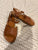 Cat & Jack Excellent condition light brown sandals with gold buckle 4 (Big Kid)