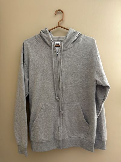 Make Market Gray Hooded Zip Sweatshirt Women's - S