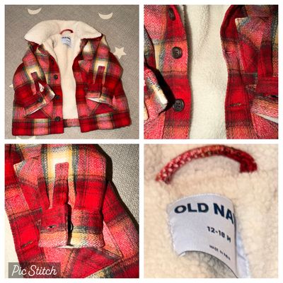 Old navy Buffalo print heavy jacket 12-18 Months