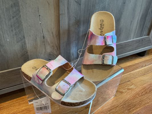 Glitz n Glam New rainbow adjustable straps sandals-SIZE 13 BUT FITS LIKE 12 12 (Lil' Kid)