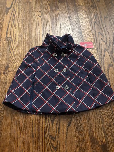 Brand new Gym boree plaid cape original retail $49  5T/5