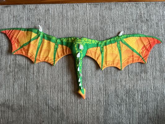 Adventure Planet Dragon plush wings w/elastic arm straps - approx 57 inches long