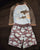 Simple Joy carter swimsuit set includes a rashguard  shark graphics and trunk 3T