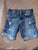 True Religion Dark blue distressed jeans with logo on back pockets 2T
