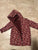 Red floral button up coat  2T
