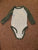 Carter's gray and green long sleeve onesie 9 Months
