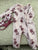 Carters Zip up pjs with matching bows 3 Months