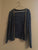 Blue Sequin Sweater Gold Chain Trim Women's - XS