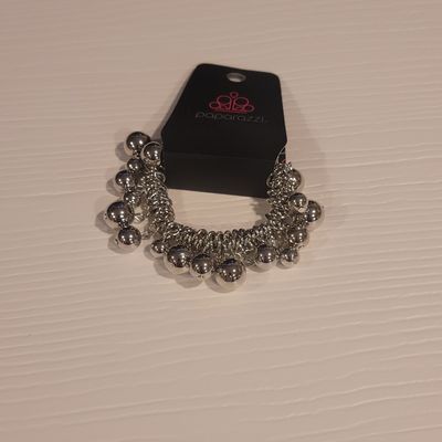 Paparazzi Silver Ball Adjustable Braclet
