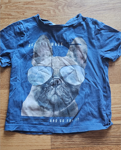 MNG kids Like new size 3-4T Tshirt feature playful dog graphic & Texts 3T