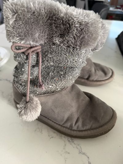 Rampage girls Gray sparkly boots 12 (Lil' Kid)