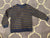 Cat n Jack 10 Blue w brown stripes sweatshirt 5T/5