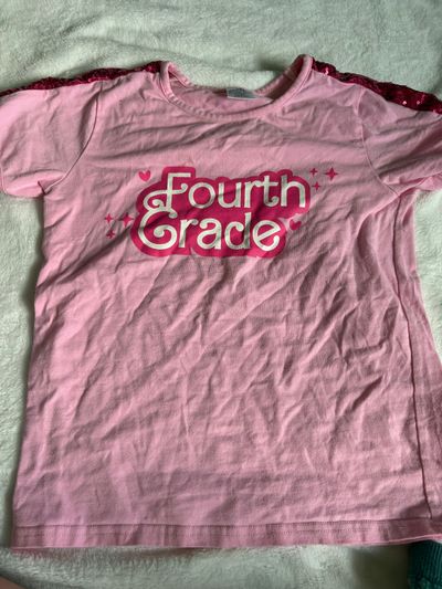 Sparkle in pink Sequin fourth grade Barbie styleSize 4XL eq to 10/12 10-12