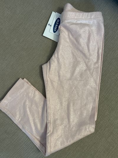 Old navy NEW BRAND NEW full length, pink sparkle leggings 5T/5