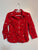 H&M Red Christmas Button Down Long Sleeve Shirt 3T