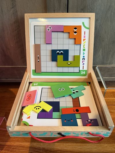 Gigglescape Magnetic shape set with cards - closes up to carrying case