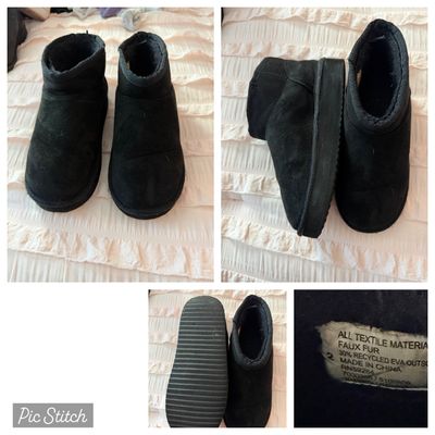 Girls black Ankle winter boots 2 (Big Kid)