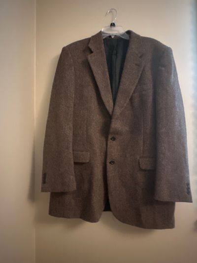 Rafael 46/48 Brown Tweed Dress Jacket Men's - XL