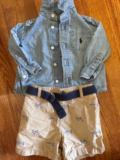 Polo Ralph Lauren Two piece shark outfit 12 Months