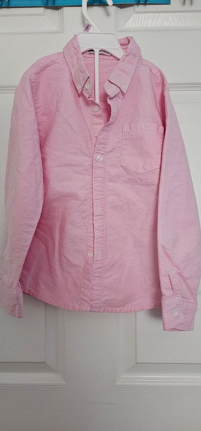 Cloverland Excellent condition Boys button down pink shirt 7-8