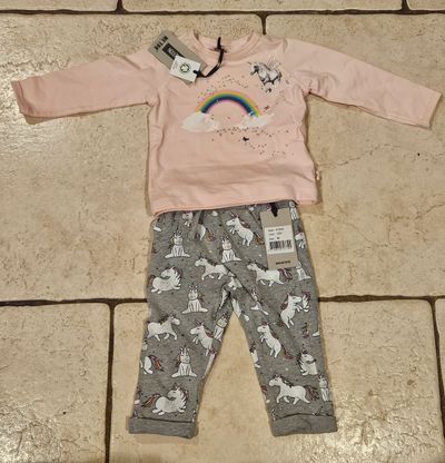 Me Too BNWT 2pc Pink/Grey Long Sleeve & Pant w/ Unicorn 6 Months