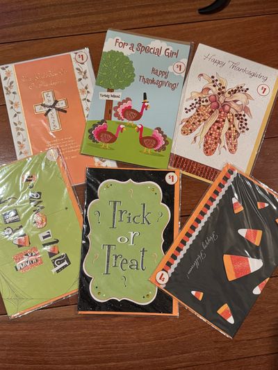Brand new Halloween fall, and Thanksgiving cards