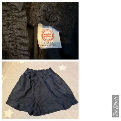 Wonder Nation Black flowy shorts 10-12