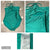 Art class Green cut out halter swimsuit 14-16