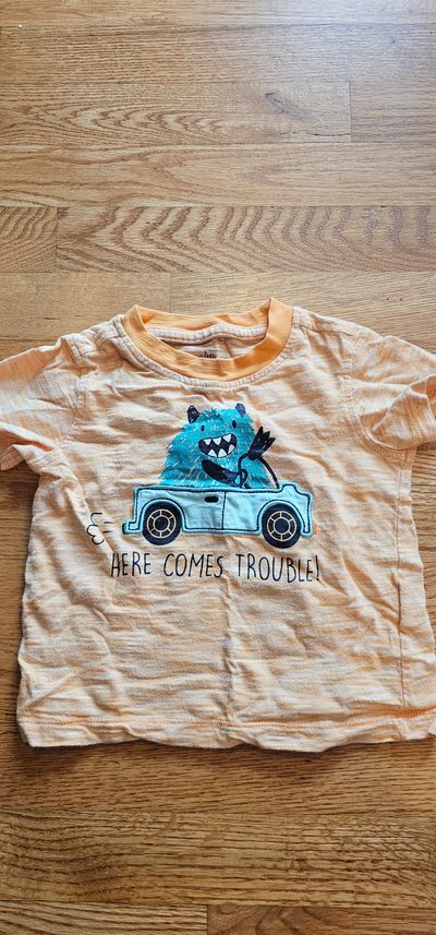 Kids Headquarter Good condition monster driving car graphic T-shirt 12 Months