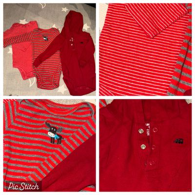 Carters Set of 3 long sleeve onesies 9 Months