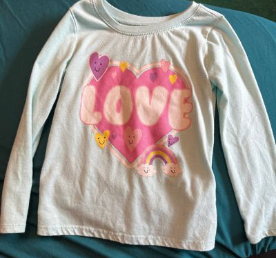 The Childrens place Light blue long sleep shirt 3T