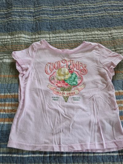 Old Navy Pink Cool Times Ice Cream Tee 6T/6