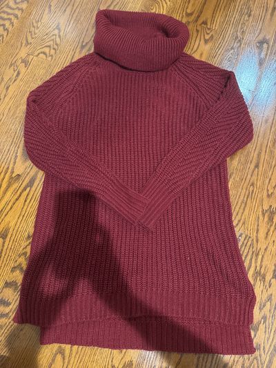 A new day Burgundy long cowl neck turtleneck Women's - M