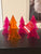 Ashland from Michaels 4 BNWT holiday trees- 3 pink and 1 orange