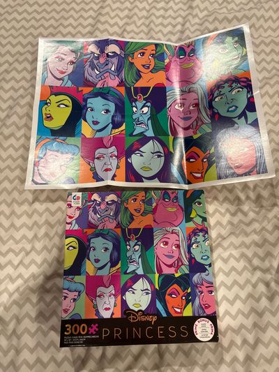 Disney Princess and Villain 300 piece puzzle with matching poster