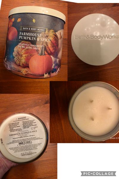 Bath and body works NEW Farmhouse pumpkin and spice scented candle