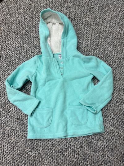 Swiggles Teal girls long sleeve fleece hoodie 4T