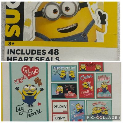 Box of Minion Valentine cards. 48 in the box Box of Minion Valentine cards. 48 in the box